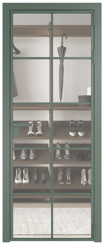 4 AG стекло Комфорт нейтрал цвет профиля Зеленый воск