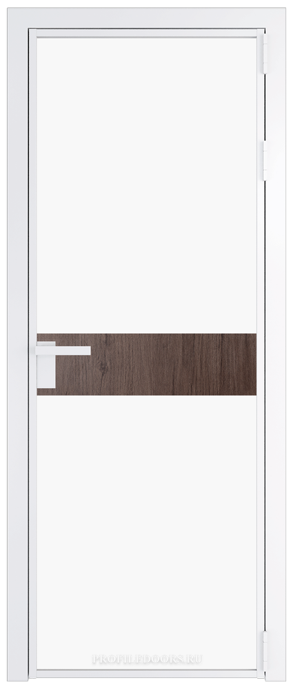 6 AG стекло Монохром белый просветленный триплекс цвет профиля Вайт вставка Дуб Тобакко