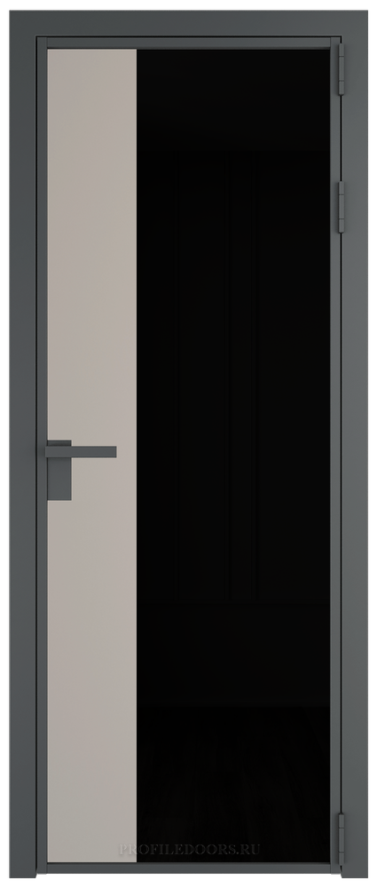 7 AG стекло Триплекс черный цвет профиля Серая ночь вставка Сэнд