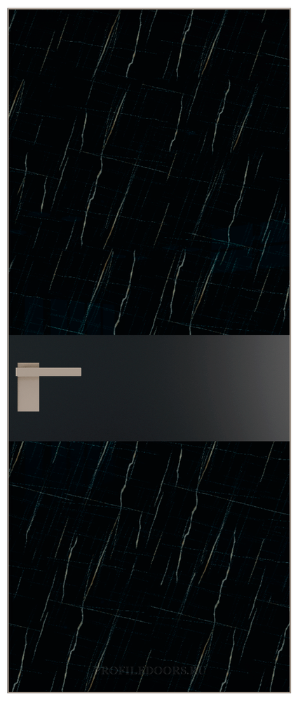5 AGK цвет Неро мрамор вставка Блэк кромка Никель матовый
