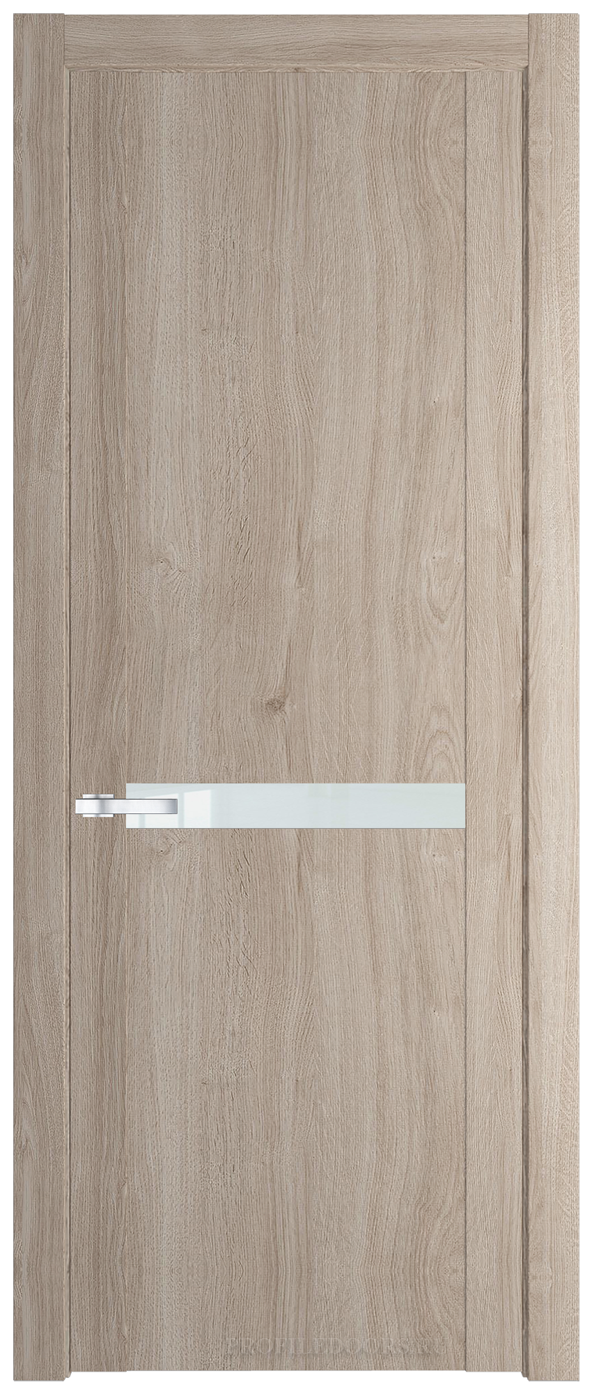 1.4 N.O Дуб Сонома с вставкой стекла белый лак