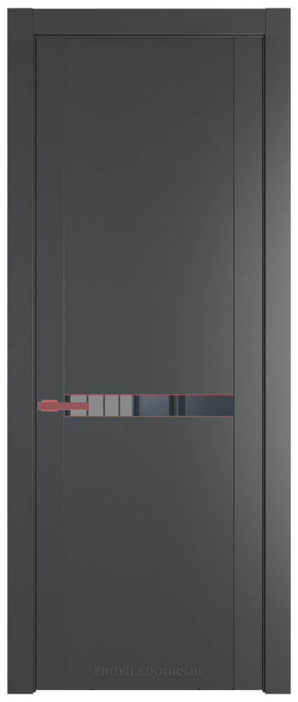 1.4P.O Графит Зеркало Grey молдинг Красный антрацит