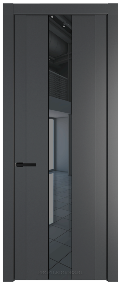 1.9P.O Графит Зеркало Grey молдинг Черный матовый