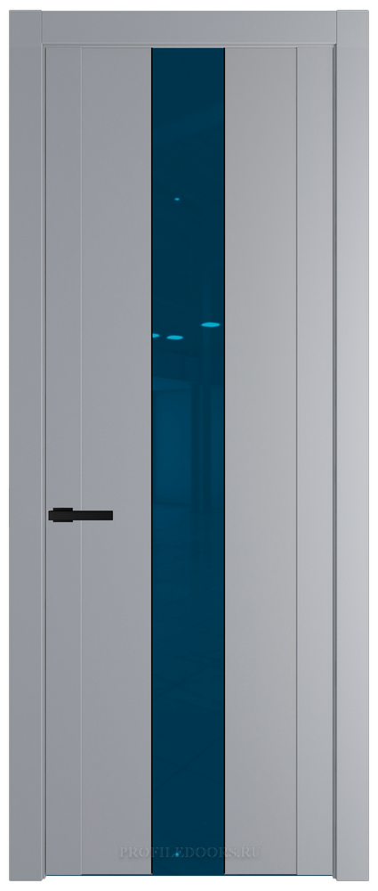 1.9P.O Смоки Зеркало Blue молдинг Черный матовый
