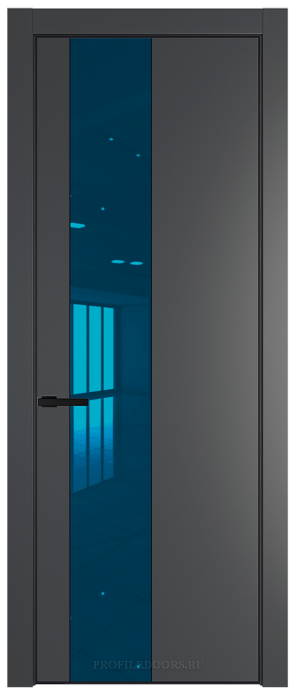 19 PA Графит с профилем Черный с стеклом  зеркало blue