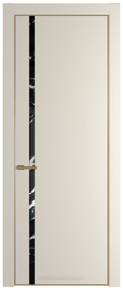 21 PA Кремовая Магнолия с профилем Золото с стеклом  нефи черный узор серебро