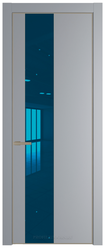 19 PE с вставкой из стекла зеркало blue Смоки с алюминиевой кромкой Никель