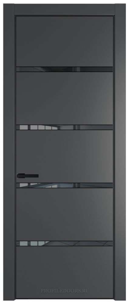 23 PE.O с вставкой из стекла зеркало grey Графит с алюминиевой кромкой Черный