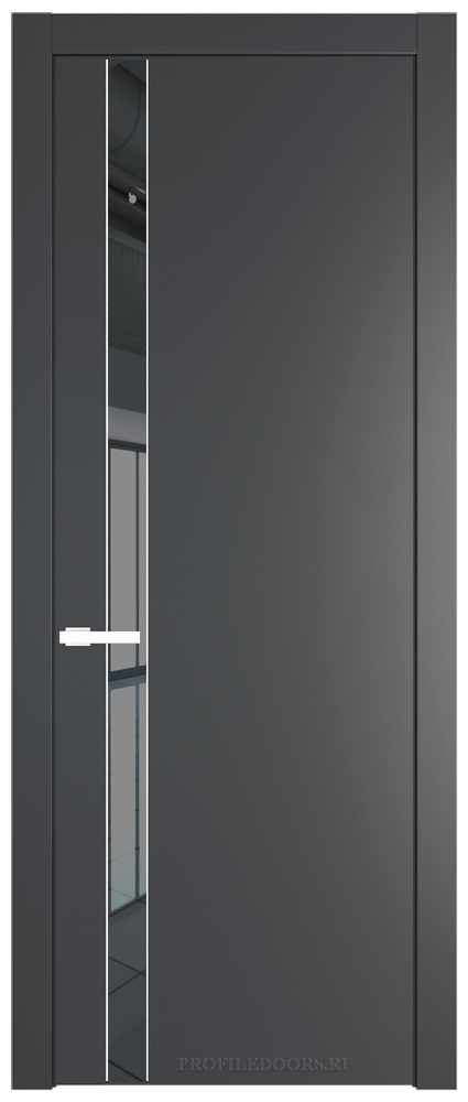18 PW Графит Зеркало Grey молдинг Вайт