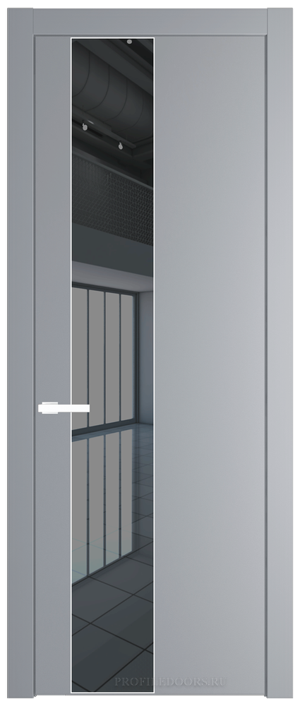 19 PW Смоки Зеркало Grey молдинг Вайт