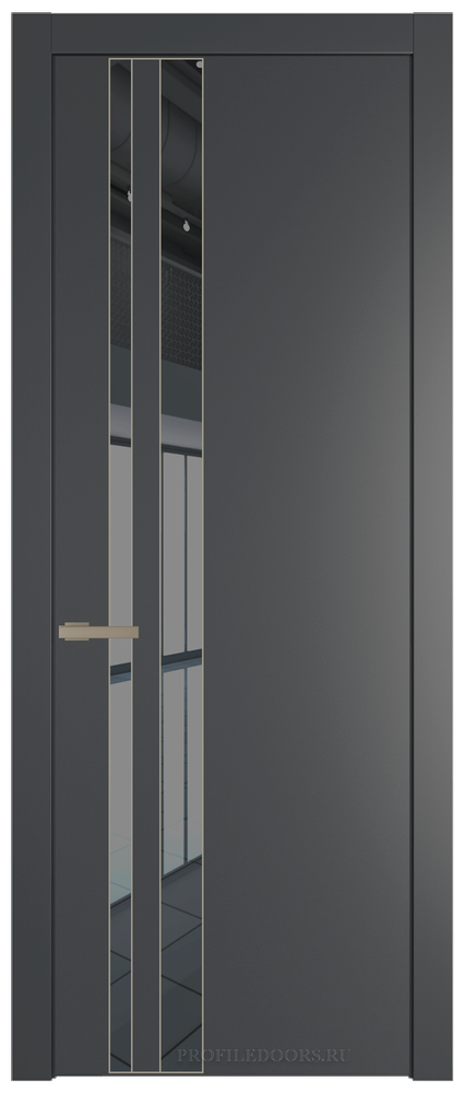 20 PW Графит Зеркало Grey молдинг Никель матовый