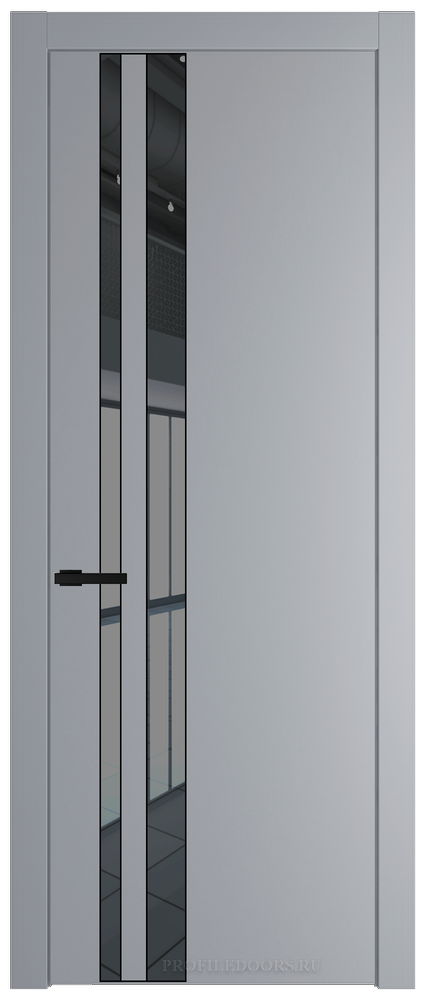 20 PW Смоки Зеркало Grey молдинг Черный матовый