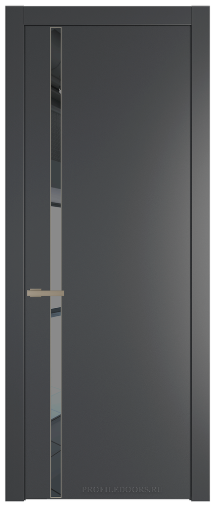 21 PW Графит Зеркало Grey молдинг Никель матовый