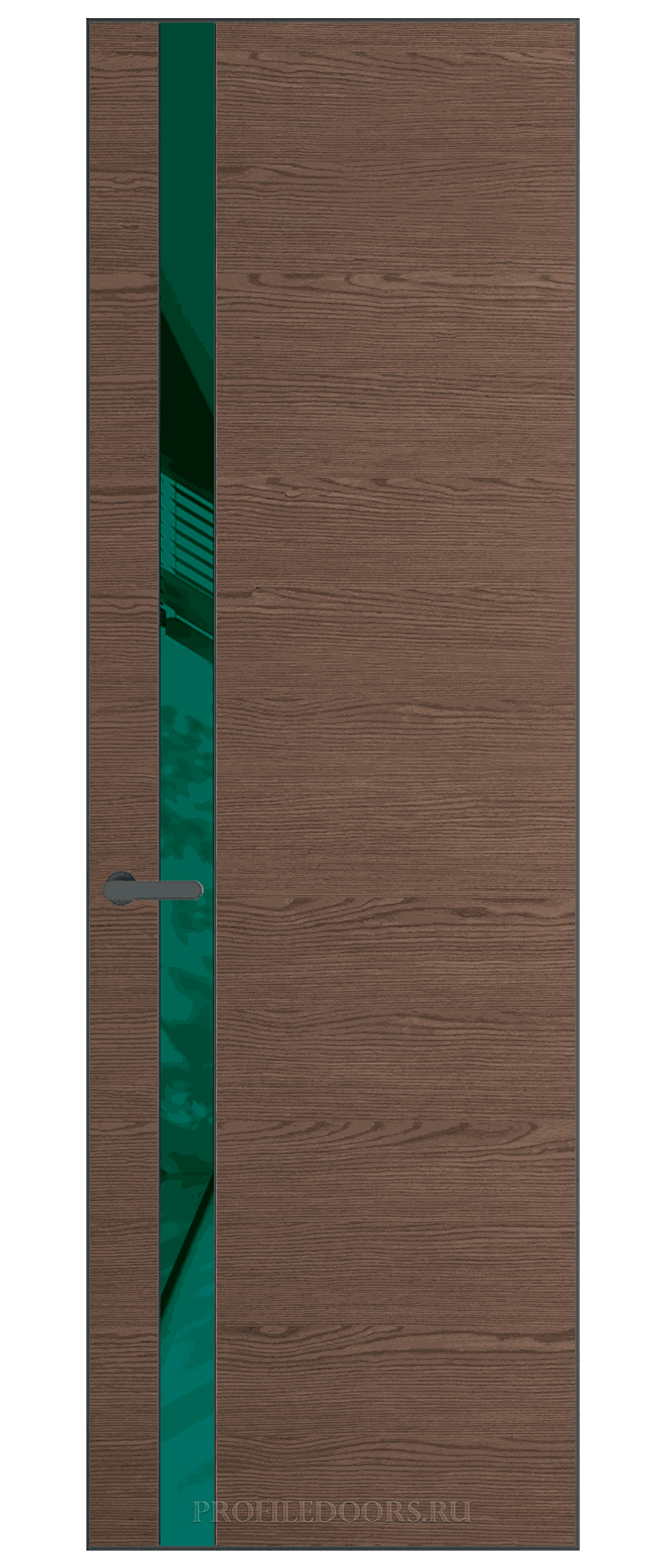 18 VA-H натуральный шпон Bianche Notti 822M профиль Серая ночь вставка Зеленый лес лак