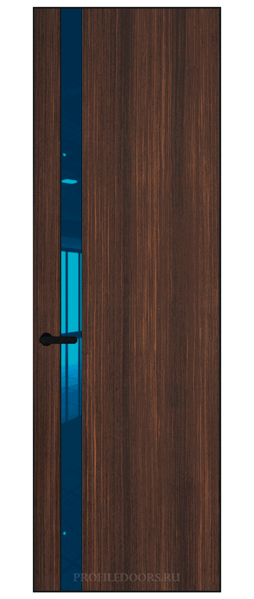 18 VA-V натуральный шпон Albero 1398S профиль Черный матовый вставка Зеркало Blue