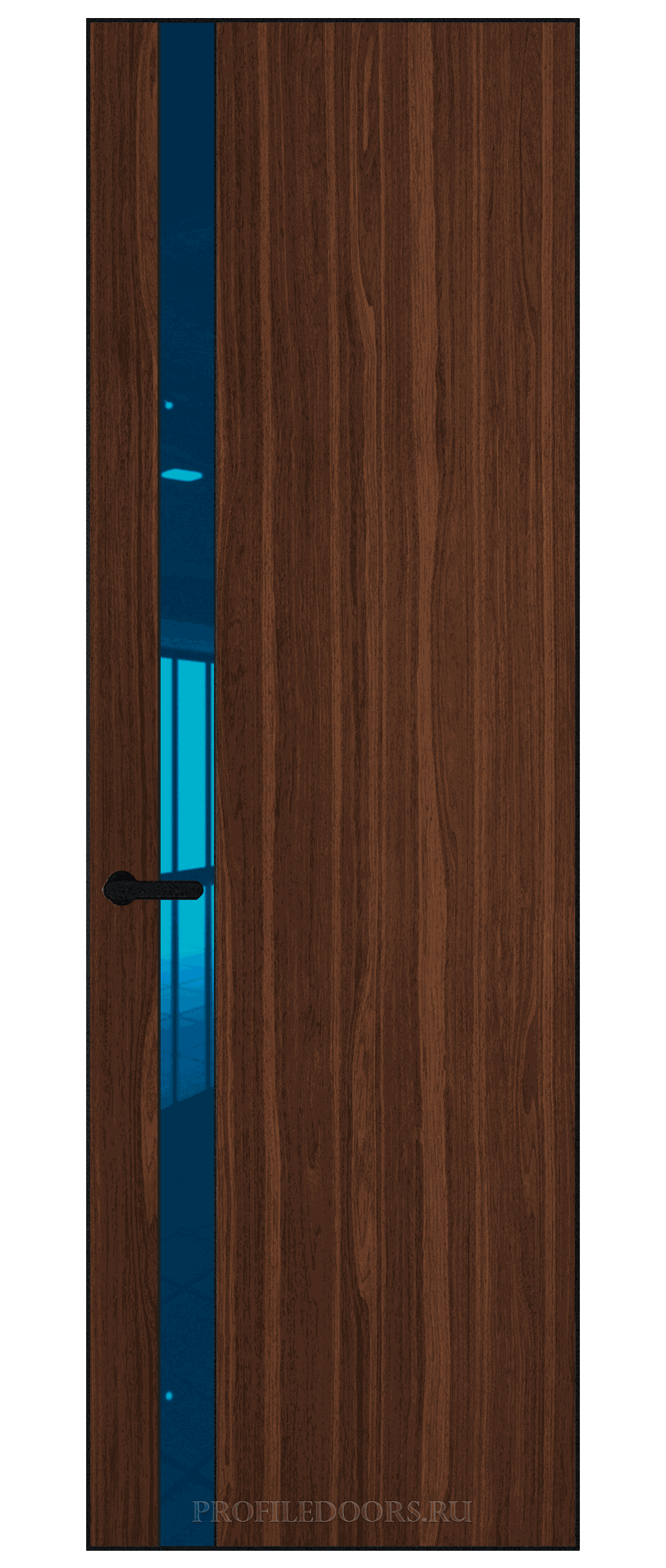 18 VE-V натуральный шпон Albero 1294M кромка Черный муар вставка Зеркало Blue
