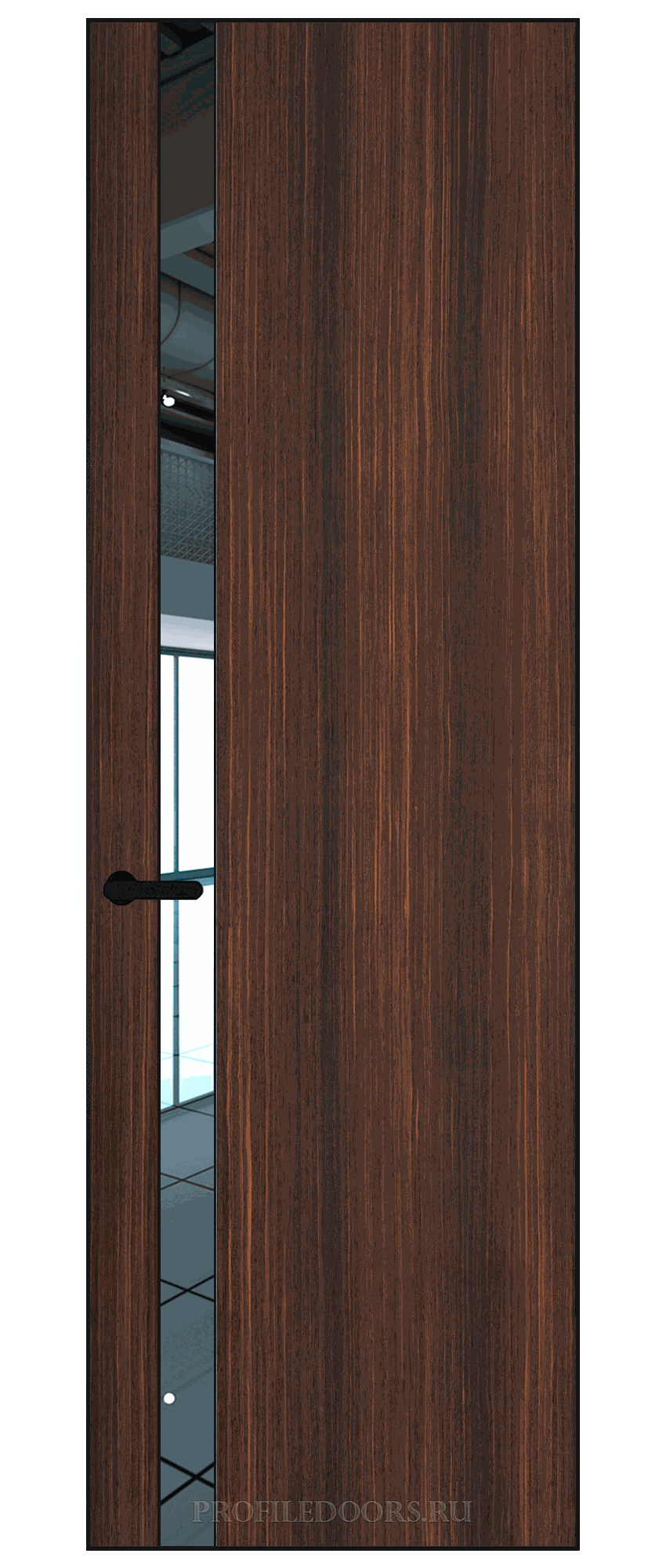 18 VE-V натуральный шпон Albero 1398S кромка Черный матовый вставка Зеркало