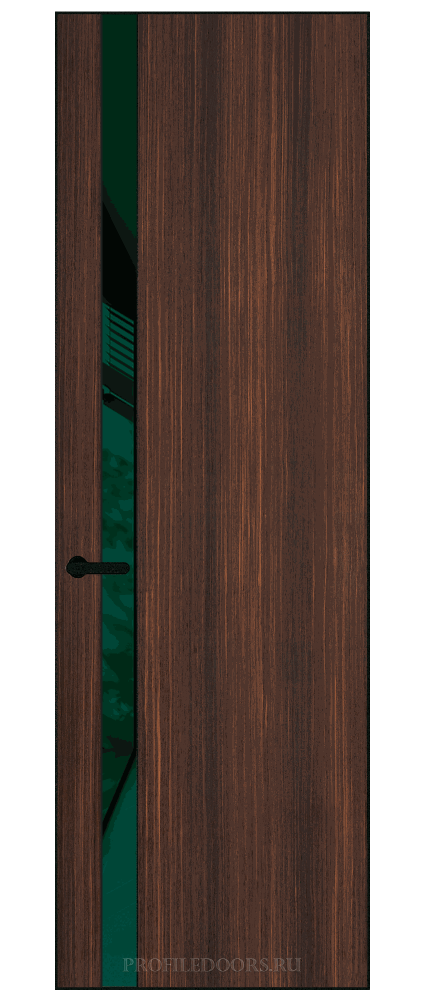 18 VE-V натуральный шпон Albero 1398S кромка Черный муар вставка Темно-зеленый лак