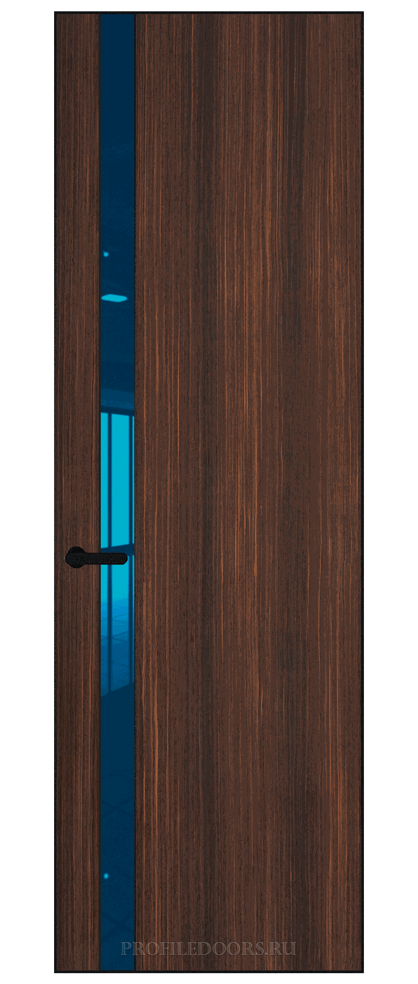 18 VE-V натуральный шпон Albero 1398S кромка Черный муар вставка Зеркало Blue