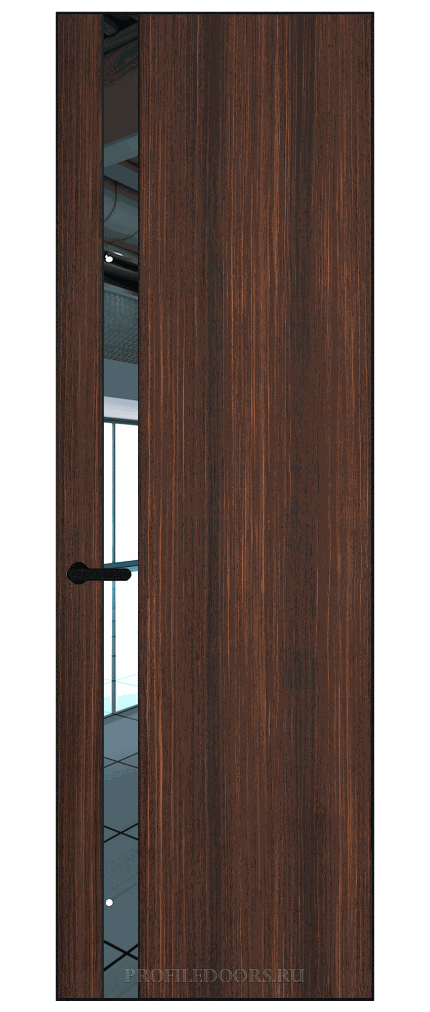 18 VE-V натуральный шпон Albero 1398S кромка Черный муар вставка Зеркало