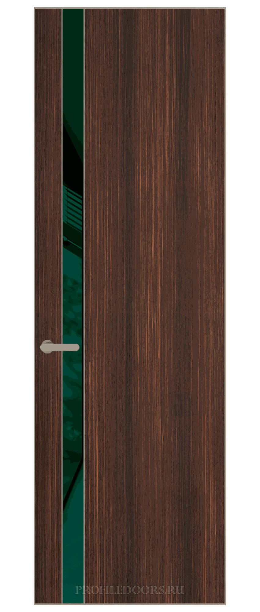 18 VE-V натуральный шпон Albero 1398S кромка Никель матовый вставка Темно-зеленый лак