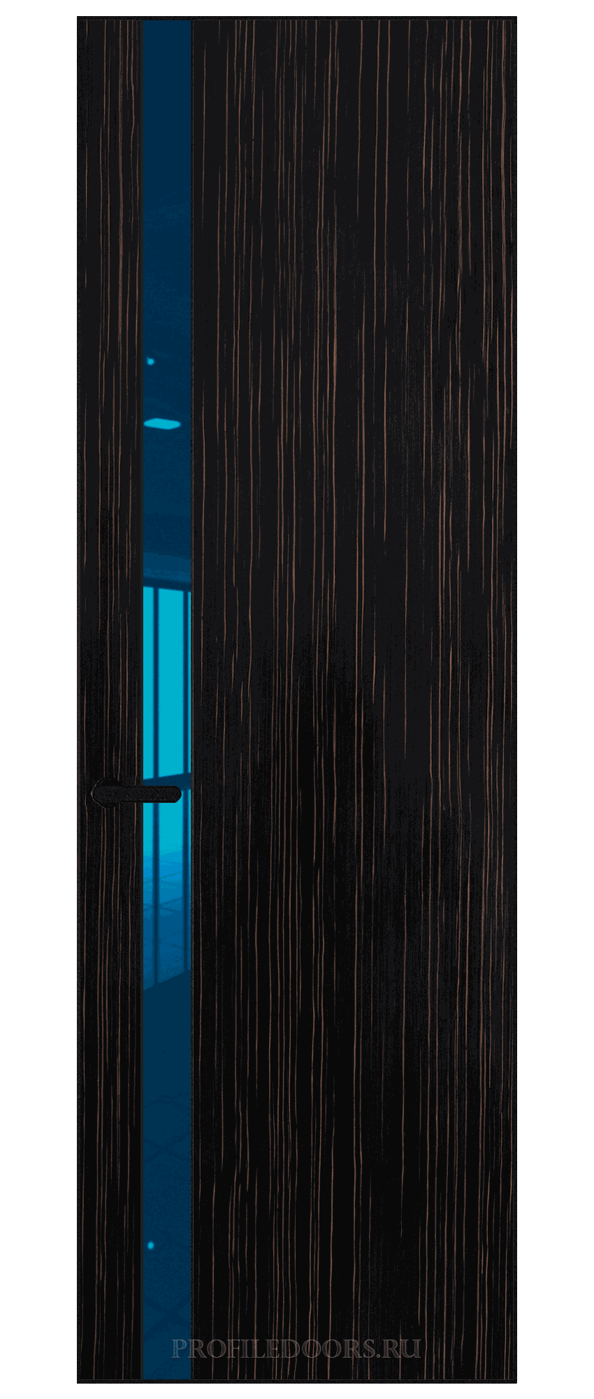18 VE-V натуральный шпон Espresso 1042S кромка Черный муар вставка Зеркало Blue