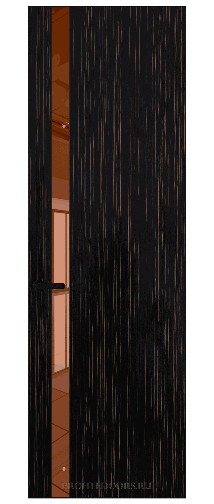 18 VE-V натуральный шпон Espresso 1042S кромка Черный муар вставка Зеркало Bronza